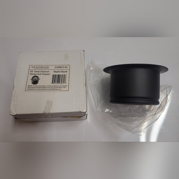 Westbrass D2082S-62 Extra-Deep Waste Disposal Flange & Strainer, Matte Black - Picture 6 of 6